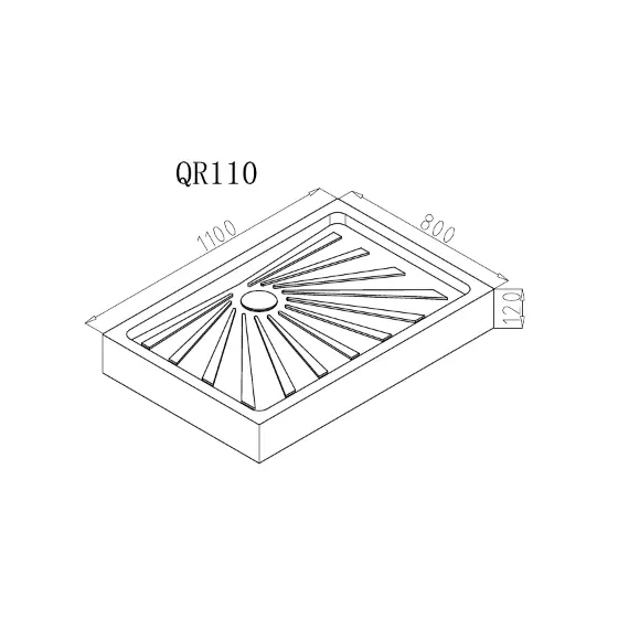 Поддон   QR110/QR121/QR120/90 Ceruttispa прямоугольный