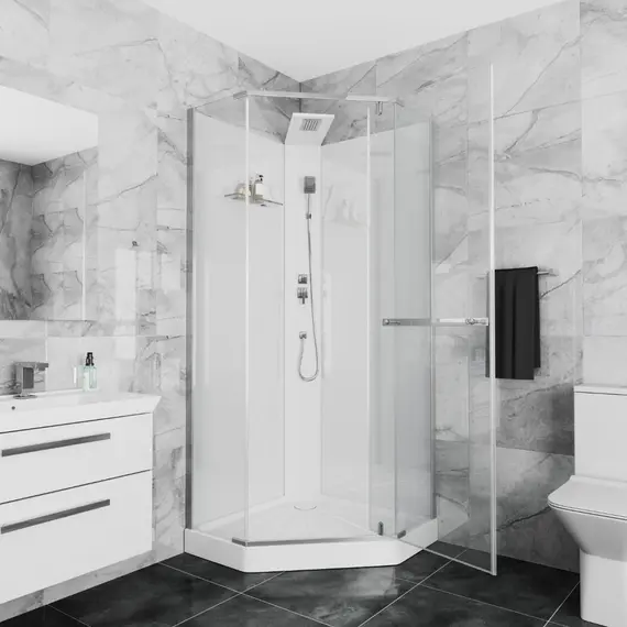 Кабина CHIKA901T душевая без крыши Ceruttispa (90x90x215-225)