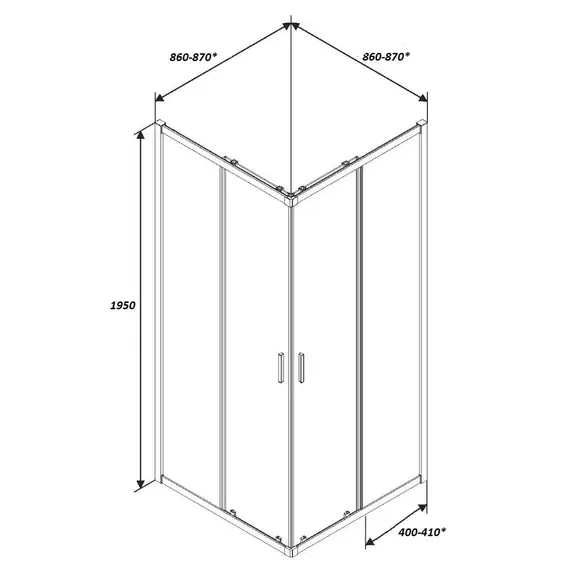 Душевой угол  MUZA90/120  Ceruttispa без поддона (90x90/80х120)
