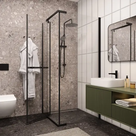 Душевой угол  MIMI ZQ91B  Ceruttispa без поддона (90x90x195)