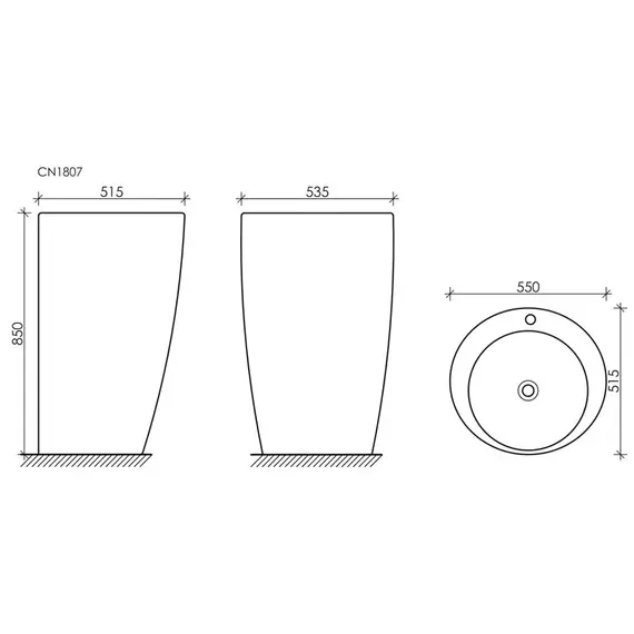 Умывальник-моноблок CERAMICANOVA  CN1807