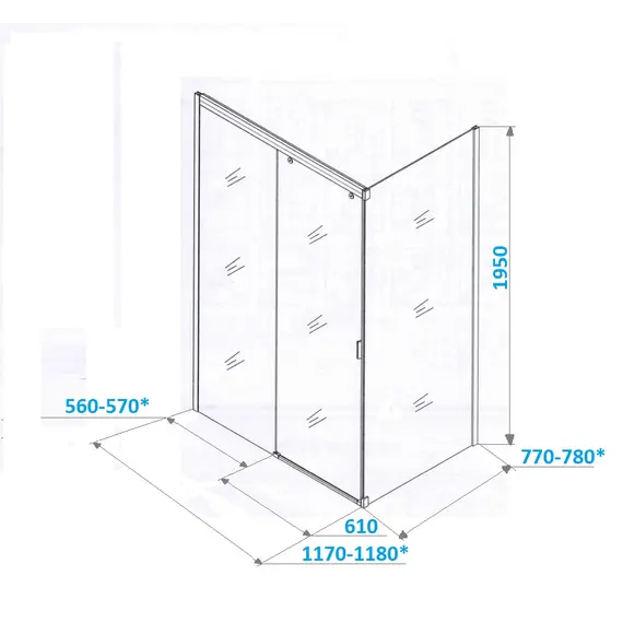 Душевой угол  MARBELLA 120 L/R  Ceruttispa без поддона (80x120x190)