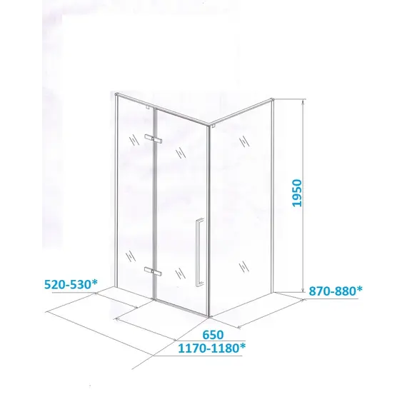 Душевой угол  C1AW  Ceruttispa без поддона (120x90x195)