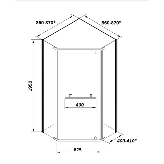 Душевой угол  CHIKA ZP91B/101B  Ceruttispa без поддона (90x90/100х100)