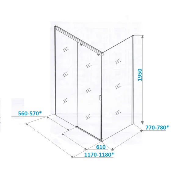 Душевой угол MARBELLA 120B L/R  Ceruttispa без поддона (80x120x190)