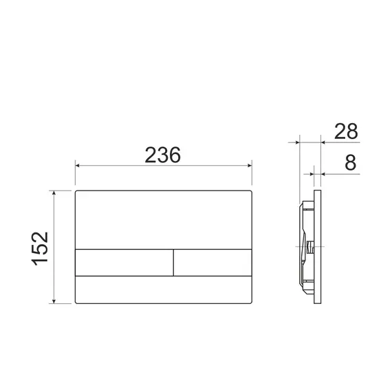 Система инсталляции для унитазов CERAMICANOVA Envision с кнопкой смыва Flat и креплениями