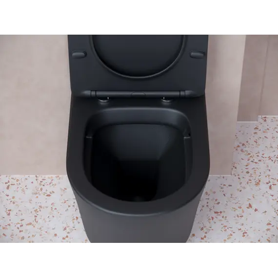 Подвесной унитаз CERAMICANOVA Balearica Rimless (цвет Черный Матовый)
