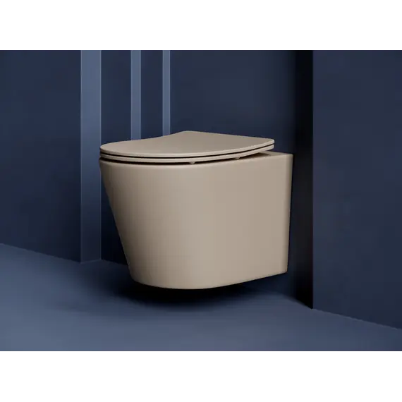 Подвесной унитаз CERAMICANOVA Balearica Rimless (цвет Капучино Матовый)