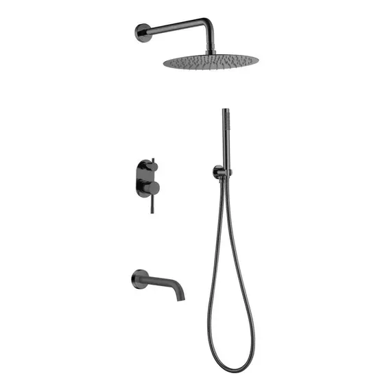 Душевая система встраиваемая   Boheme UNO 464-2-SGM антрацит глянец глянцевая