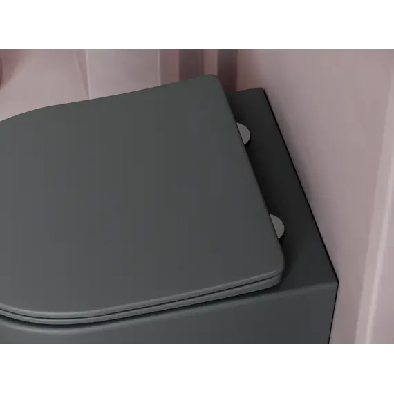 Подвесной унитаз CERAMICANOVA Balearica Rimless (цвет Темный антрацит матовый)