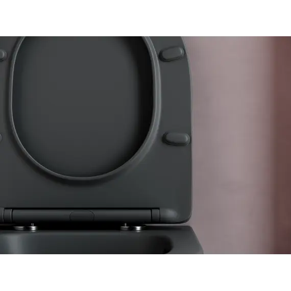 Подвесной унитаз CERAMICANOVA Balearica Rimless (цвет Темный антрацит матовый)