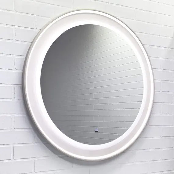 Зеркало для ванной Comforty Ереван-80 LED-подсветка, бесконтактный сенсор, серый шёлк