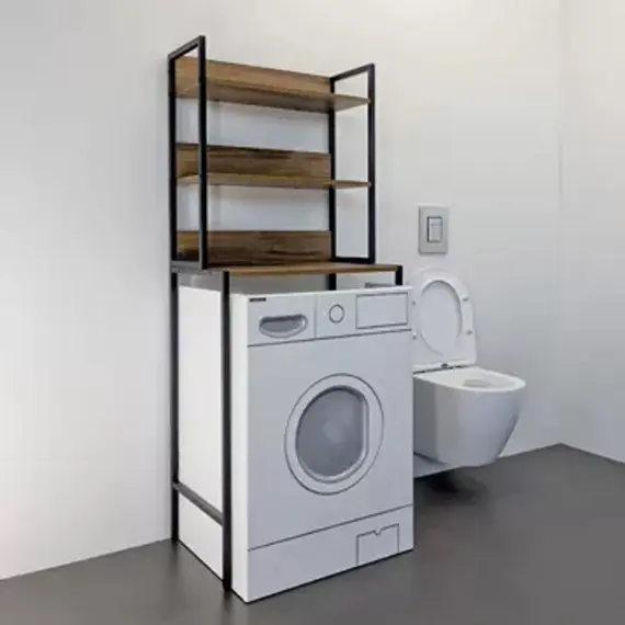 Стеллаж для стиральной машины Comforty дуб тёмно-коричневый