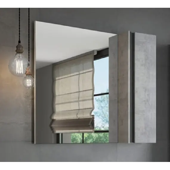 COMFORTY. Зеркало-шкаф "Эдинбург-60/75/90" бетон светлый