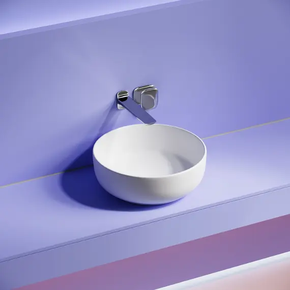 Раковина накладная CERAMICANOVA Taycan, круглая, 375x375x140, белая матовая