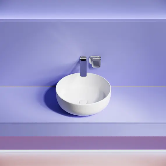 Раковина накладная CERAMICANOVA Taycan, круглая, 375x375x140, белая матовая