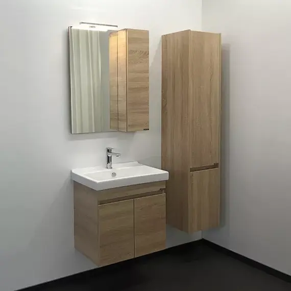 COMFORTY. Тумба-умывальник "Тромсе-60/80" дуб сонома с раковиной Fest