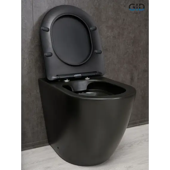 Приставной безободковый унитаз микролифт дюропласт Gid TRS-269BM
