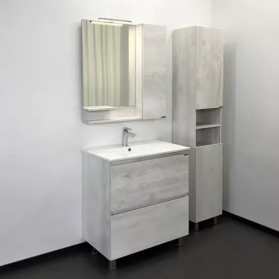 Тумба-умывальник Comforty  Верона дуб белый с раковиной Comforty 75E