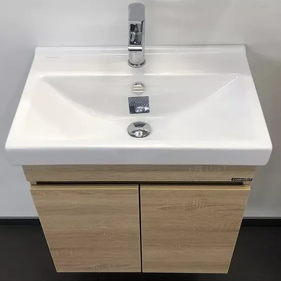 COMFORTY. Тумба-умывальник "Тромсе-60/80" дуб сонома с раковиной Fest