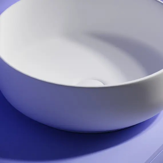 Раковина накладная CERAMICANOVA Taycan, круглая, 375x375x140, белая матовая