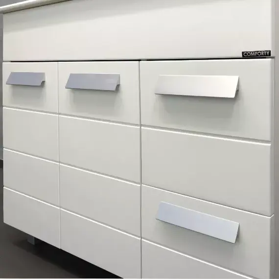 COMFORTY. Тумба-умывальник "Модена М-60/75/90" белая матовая  с раковиной Quadro