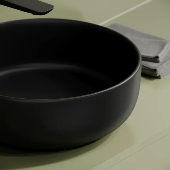 Раковина накладная CERAMICANOVA Taycan,круглая, 375x375x140, черная матовая