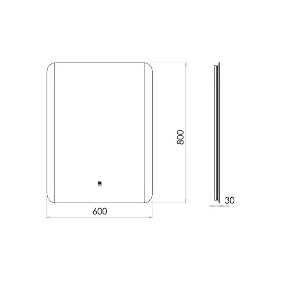 Зеркало для ванной Comforty Флокс-60 LED-подсветка, бесконтактный сенсор, антизапотевание