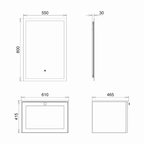 Тумба-умывальник Comforty Ереван-60 серый шёлк с раковиной Comforty