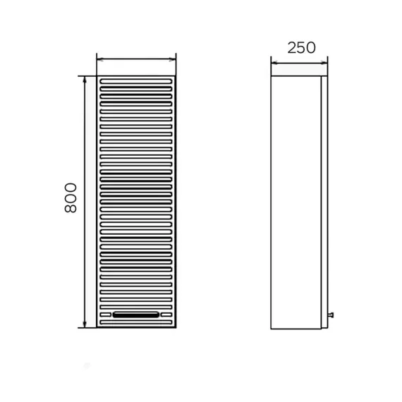 Шкаф подвесной Comforty Касабланка 25 серый шёлк, ручка серый металлик