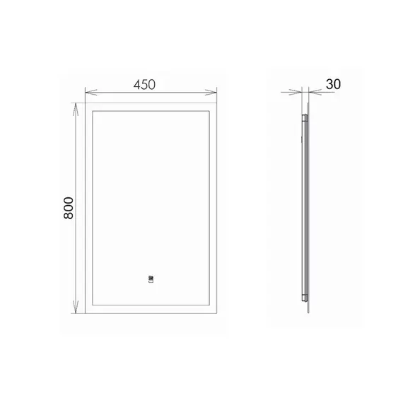 Зеркало для ванной Comforty Эдельвейс 45/55/65  LED-подсветка, бесконтактный сенсор