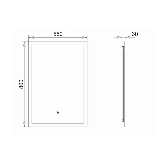 Зеркало для ванной Comforty Эдельвейс 45/55/65  LED-подсветка, бесконтактный сенсор, антизапотевание