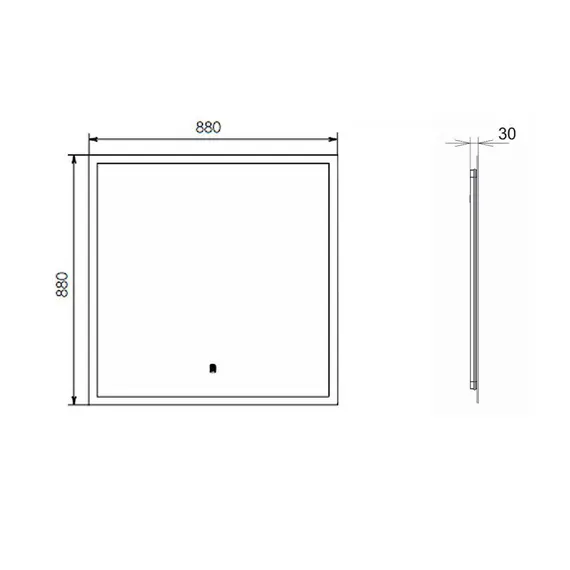Зеркало для ванной Comforty Эдельвейс-90Э LED-подсветка, 88х88см, бесконтактный сенсор
