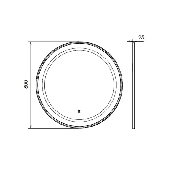 Зеркало для ванной Comforty Ереван-80 LED-подсветка, бесконтактный сенсор, серый шёлк