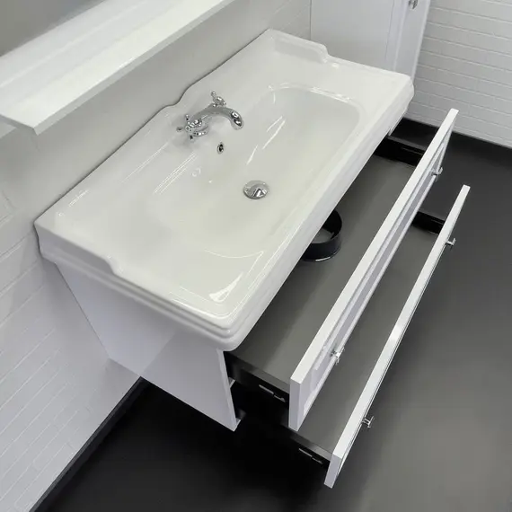 Тумба-умывальник Comforty Феррара-100 белая с раковиной Comforty 3310  НОВИНКА!!!!