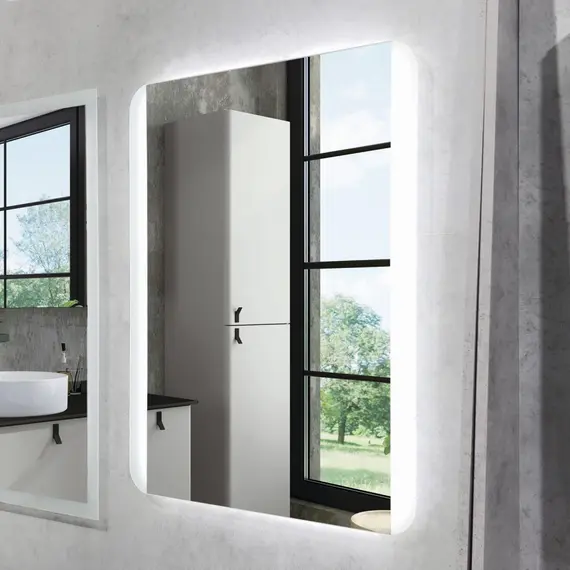 Зеркало для ванной Comforty Флокс-60 LED-подсветка, бесконтактный сенсор, антизапотевание