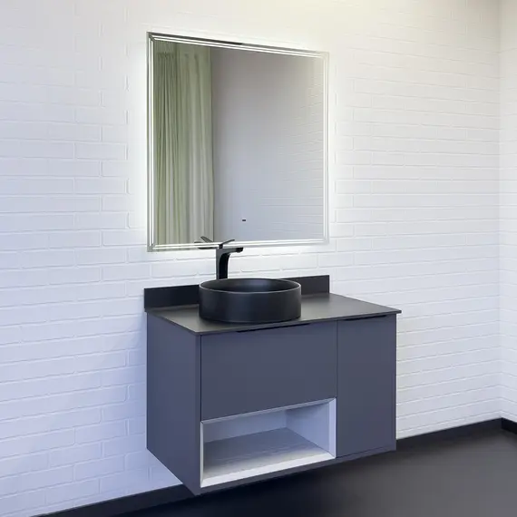 Зеркало Comforty Джанкой 90 LED-подсветка, 88х88см, бесконтактный сенсор, антизапотевание