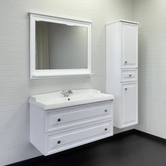 Тумба-умывальник Comforty Феррара-100 белая с раковиной Comforty 3310  НОВИНКА!!!!