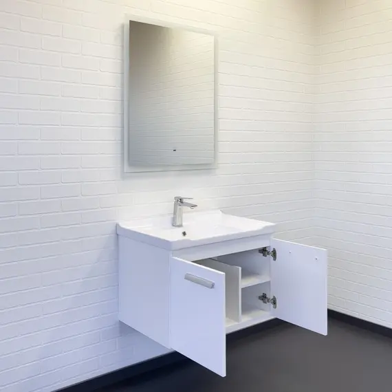 Тумба-умывальник Comforty Рига 70 белый глянец с раковиной Comforty 9335-70