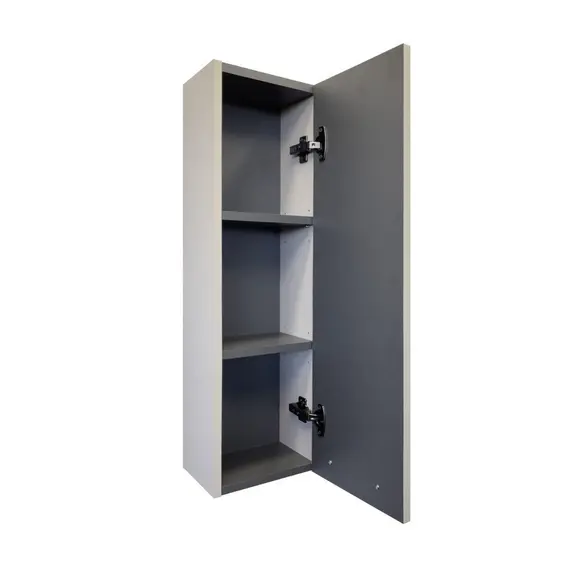 Шкаф подвесной Comforty Касабланка 25 серый шёлк, ручка серый металлик