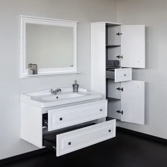 Тумба-умывальник Comforty Феррара-100 белая с раковиной Comforty 3310  НОВИНКА!!!!