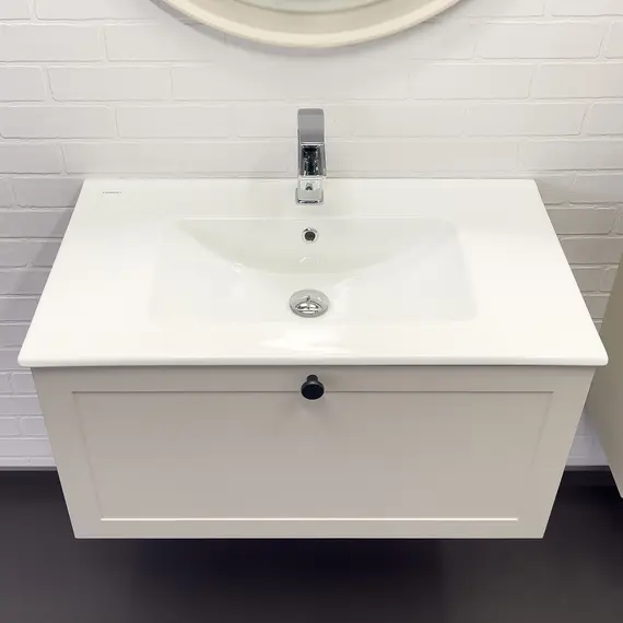 Тумба-умывальник Comforty Ереван-80 серый шёлк