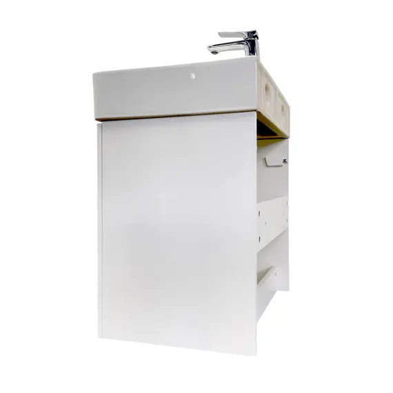 Подвесная тумба-умывальник Comforty Асти-60П белый глянец с раковиной CF3WL032