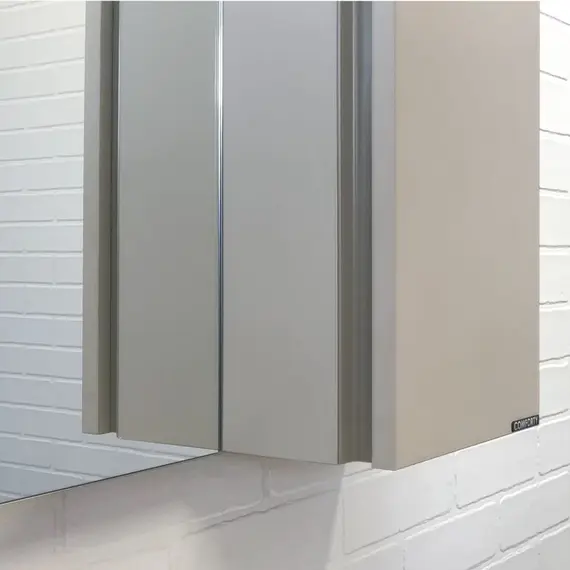 Зеркало-шкаф Comforty Бильбао-80 серый шёлк c LED-подсветкой