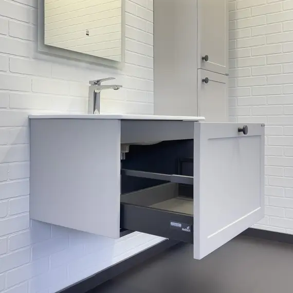 Тумба-умывальник Comforty Ереван-60 серый шёлк с раковиной Comforty