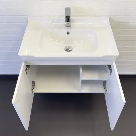 Тумба-умывальник Comforty Рига 70 белый глянец с раковиной Comforty 9335-70