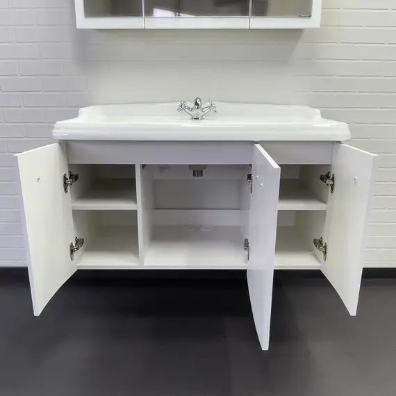 Тумба-умывальник Comforty Палини-100 белый глянец с раковиной Comforty 3310