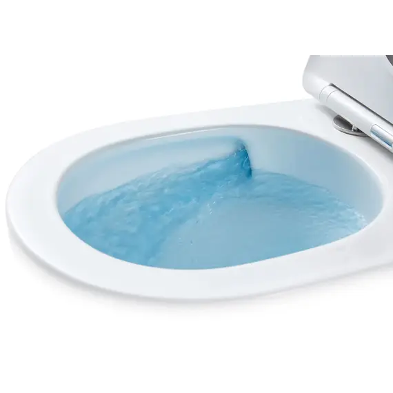 Безободковый подвесной унитаз черный матовый микролифт дюропласт Торнадо Gid Tr2122TF-Bm