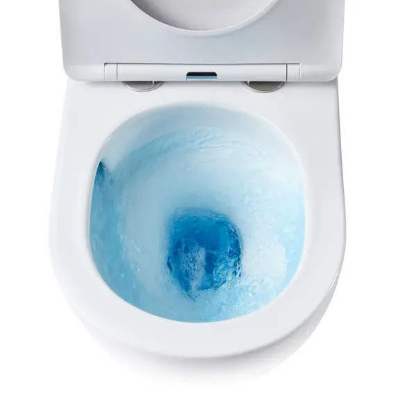 Безободковый подвесной унитаз белый микролифт дюропласт Торнадо Gid Tr2196TFX