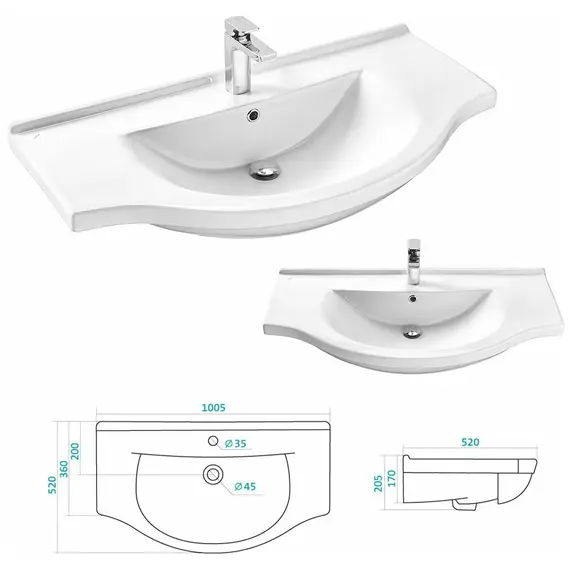 Умывальник Santek  Эльбрус 100